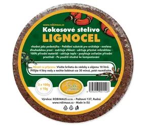 Robimaus Lignocel puk kulatý 2 ks / Podestýlka / Pro plazy a bezobratlé / Přírodní materiál