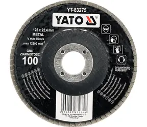YATO Lamelový brusný kotouč 125x22,4 mm P36 / Brusný kotouč / Na kov