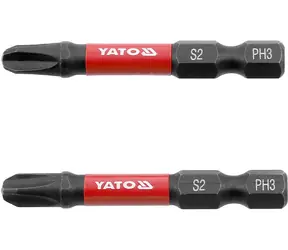 YATO Rázové bity 1/4" PH3 x 50 mm 2 ks / Bit rázový / PH3 / 50 mm / 2 ks