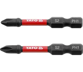 YATO Rázové bity 1/4" PH1 x 50 mm 2 ks / Bit rázový / PH1 / 50 mm / 2 ks