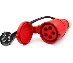 Silový adaptér CEE 32A 5P na SCHUKO pro nabíječky EV / Adaptér / 400V/230V / max. 16A / 3,5 kW