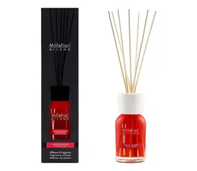 Millefiori Milano Mela & Cannella červená / Difuzér / 100 ml / Dřevité / doba provonění 5-6 týdnů