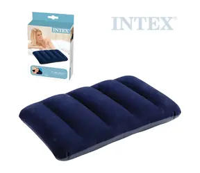 INTEX Cestovní nafukovací polštář modrá / Polštář / 43x28x9 cm