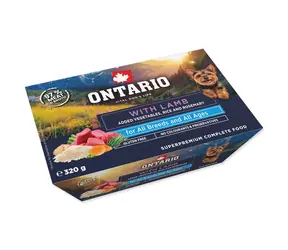 Ontario Vanička jehněčí se zeleninou, rýží a rozmarýnem / Vanička pro psy / 320 g