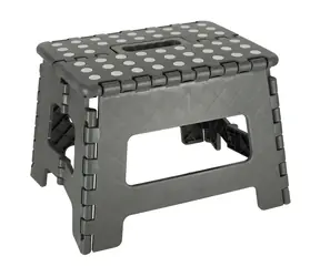 KIK Skládací stolička protiskluzová tmavě šedá / Stolička / výška 22 cm / nosnost 150 kg