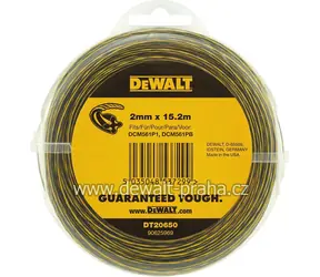 DeWalt Náhradní struna pro strunové sekačky / Tloušťka 2 mm / Délka 15,2 m