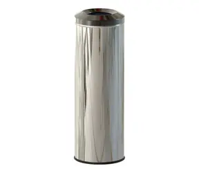 ALDA Fireguard nerez ocel lesklá / Odpadkový koš / 30 l / samozhášecí / komerční