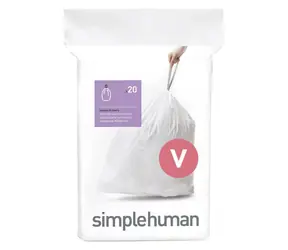 Simplehuman Sáčky do koše 16-18 l typ V / Sáčky do odpadkového koše / Zatahovací / 100 ks / 18 µm