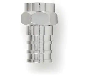 Nedis F konektor přímý 7,0 mm stříbrná / Konektor / Zástrčka / poniklovaný / 75 Ohm / krimpovací / 2 ks