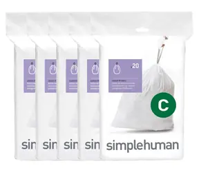Simplehuman Sáčky do odpadkového koše 10-12 l typ C / Sáčky do koše / Zatahovací / 100 ks / 15 µm