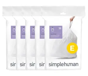 Simplehuman Sáčky do odpadkového koše 20 l typ E / Sáčky do koše / Zatahovací / 100 ks