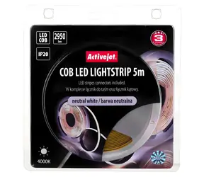 Activejet AJE-COB neutrální bílá / LED pásek / 5 m / 30 W / 2950 lm / IP20