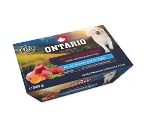 Ontario Vanička hovězí se zeleninou a tymiánem 320g / Vanička pro psy / 70,8 % masa