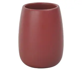 Spirella SVEN kelímek na zubní kartáčky bordó / Kelímek na kartáčky / Polyresin