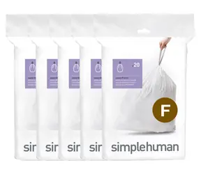 Simplehuman Sáčky do koše 25 l typ F / Sáčky do odpadkového koše / zatahovací / 100 ks / 20 µm