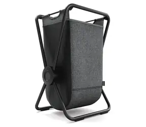 Simplehuman X-FRAME černá ocel, šedý polyester / Koš na prádlo / skládací / jednoduchý