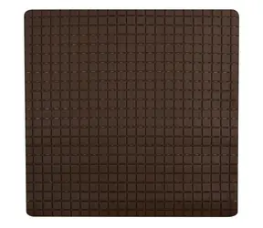 MSV Protiskluzová podložka do sprchy QUADRO Premium hnědá / SBS kaučuk / 54 x 54 cm