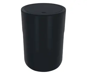 Spirella COCCO černá / Výklopný odpadkový koš / plast / 5 l / výklopné víko / 19 x 26 cm