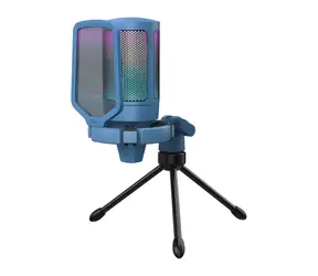 FIFINE A6V modrá / Herní mikrofon / USB-C / kondenzátorový / RGB podsvícení / dotykové ztlumení