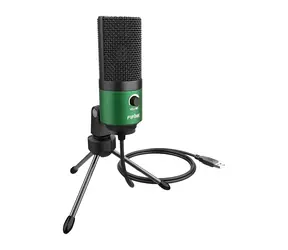 FIFINE K669BG zelená / stolní mikrofon / kondenzátorový / trojnožka / USB