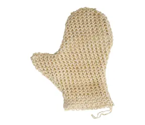 MSV SISAL exfoliační sisalová rukavice přírodní / Exfoliační rukavice / 16 x 21 cm