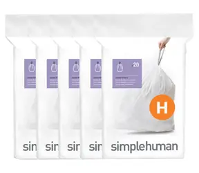 Simplehuman Sáčky do odpadkového koše 30-35 l typ H / Sáčky na odpad / zatahovací / 100 ks / 30 µm