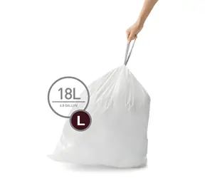 Simplehuman Sáčky do koše 18 l typ L / Sáčky do odpadkového koše / Zatahovací / 100 ks / 18 µm