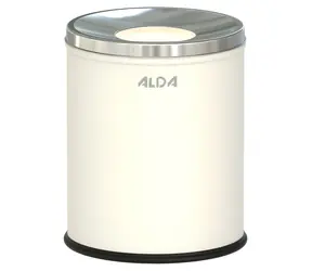 ALDA Hotel Comfort bílá / Odpadkový koš / 7 l / lakovaná ocel / nerezové víko
