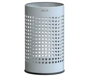ALDA Officer bílá / Odpadkový koš / 18 l / děrovaný / lakovaná ocel