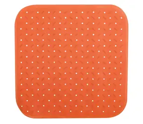 MSV CLASS Premium protiskluzová podložka do sprchy oranžová / SBS kaučuk / 54 x 54 cm