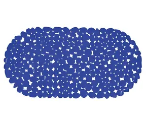 MSV GALETS protiskluzová podložka do vany tmavě modrá / PVC / 99 x 39 cm