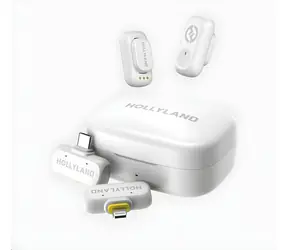 Hollyland LARK A1 Combo Ivory White / Bezdrátový mikrofonní systém / USB-C + Lightning přijímač / Nabíjecí pouzdro