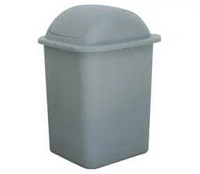 BELLI E FORTI Odpadkový koš FLIP šedý / výklopné víko / plast / 18 l / výška 39,5 cm