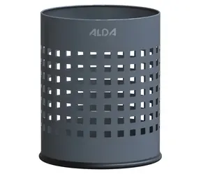 ALDA Officer šedá / Odpadkový koš / 7 l / děrovaný / lakovaná ocel