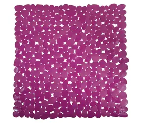 MSV GALETS protiskluzová podložka do sprchy fialová / PVC / 53 x 53 cm