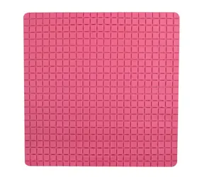 MSV Protiskluzová podložka do sprchy QUADRO Premium růžová / SBS kaučuk / 54 x 54 cm