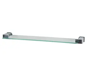 SPIRELLA nástěnná polička MILO 60 cm / sklo / pozinkovaná ocel
