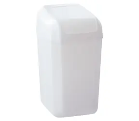 Denox Troya bílá / Odpadkový koš / Houpací víko / 15 l