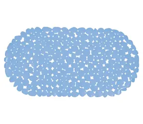 MSV GALETS protiskluzová podložka do vany světle modrá / PVC / 99 x 39 cm