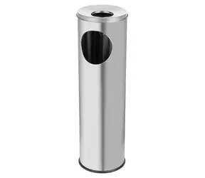 ALDA Cigarette Pillar 15 l matná / Odpadkový koš s popelníkem / nerezová ocel