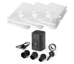 Compactor Compress S 25 litrů / Cestovní vakuovací set / Elektrická pumpa + 6 ks pytlů / 40x60 cm