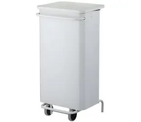 Rossignol Collecroule 57250 bílý / Odpadkový koš / 110 L / pedálový / ocel / HACCP