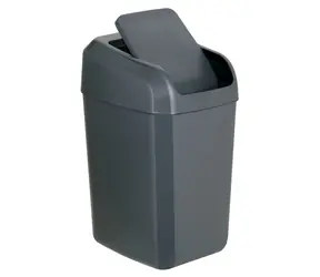 Denox Troya antracitová / Odpadkový koš / 30 l / houpací víko / 28x35x53 cm