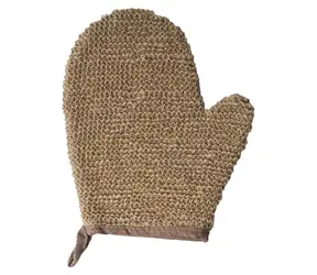 MSV JUTO exfoliační jutová rukavice hnědá / Rukavice / Juta, polyester, houba / 18 x 1,2 x 22 cm