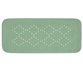 Spirella ALASKA mechově zelená / Protiskluzová podložka do vany / PVC / 91 x 36 cm
