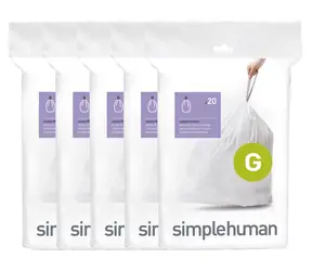 Simplehuman Sáčky do odpadkového koše 30 l typ G / Sáčky na odpad / zatahovací / 100 ks / 20 µm