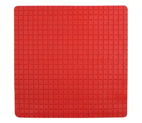 MSV Protiskluzová podložka do sprchy QUADRO Premium červená / SBS kaučuk / 54 x 54 cm