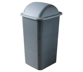 BELLI E FORTI Odpadkový koš FLIP šedý / Plast / 24 l / Výška 44,5 cm