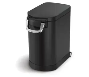 Simplehuman CW1887 černá ocel / Kontejner na krmivo / 25 l / vzduchotěsný / 11-13 kg