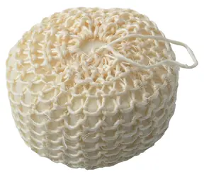 MSV SISAL exfoliační sisalová houba bílá / kulatá / sisal, polyester